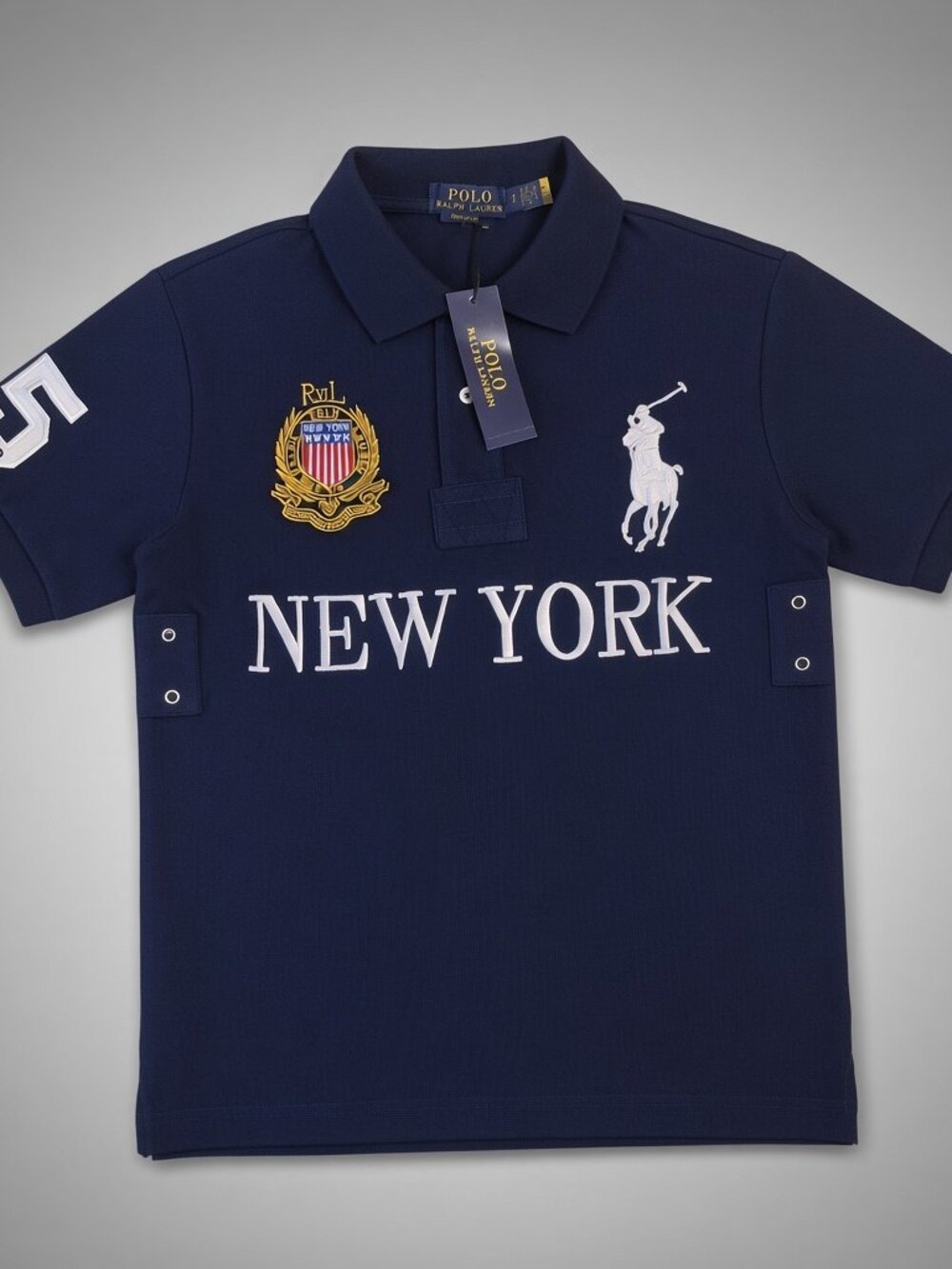 NWT Polo Ralph Lauren Big Pony New York Shirt Navy Chief Keef Rugby
